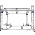 Modern Truss Stage Truss 3d model