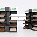 TUBAO Sturdy Black Multi Layered Wooden Boards Display Shelves for Retail Showcase