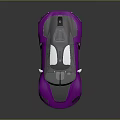 Purple Sports Car With Sleek Design White Roof And Shiny Body On Dark Background