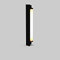 Modern Minimalist Wall Sconce With Slim Black Frame And Illuminated Long Panel