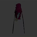 Hooded Cloaked Figure In Dark Purple Robe With Outstretched Arms