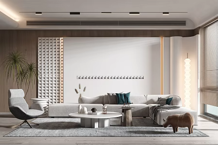 modern living room 3d model