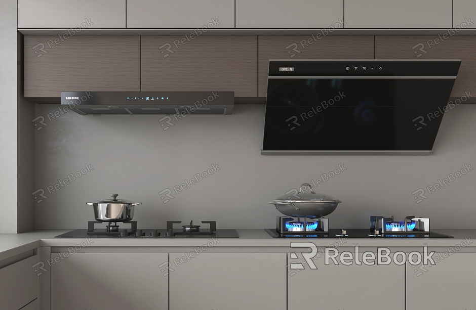 Modern range hood gas stove gas stove model