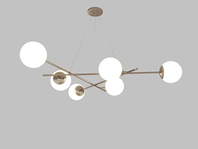 Modern chandelier metal chandelier 3d model