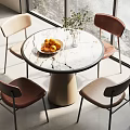 Modern Leisure Table and Chair Negotiation Table and Chair Dining Table and Chair Table and Chair Combination 3d model