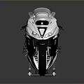 Modern Sports Motorcycle With Black Silver Streamlined Body Tinted Windshield Leather Seat Chrome Exhaust