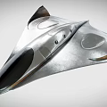 Futuristic Silver Streamlined Aircraft Concept Design Featuring Sleek Metallic Exterior And Cockpit Windows