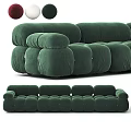 Green Inflatable Sofa With Multiple Round Velvet Modules Modern Design 3d model