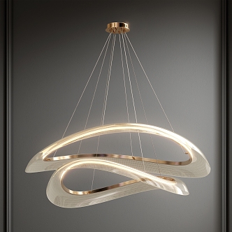 Light Luxury Glass Chandelier Glass Chandelier Hall Chandelier Round Chandelier Shaped Chandelier 3d model