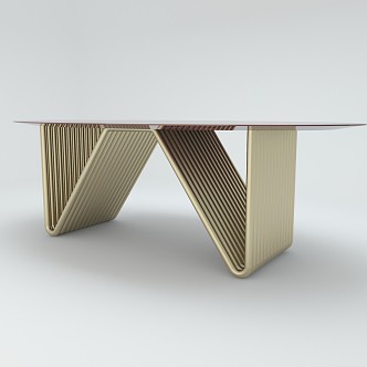 Modern dining table 3d model