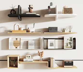 Modern Wall Shelf Storage Rack 3d model