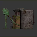 Anvil forging hammer iron cartoon forging game items game props game equipment 3d model