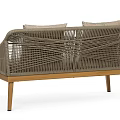 Outdoor rattan sofa 3d model