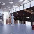 Modern Teaching Building, Department of Architecture, Teaching Building with Environment, Indoor Home Library 3d model