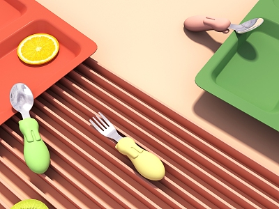 Children's tableware combination model