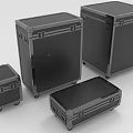Black Luggage Cases in Various Sizes with Wheels and Hard Shell Design for Travel