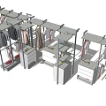 Clothing Racks With Hanging Clothes White Storage Cabinets And Shoes In Retail