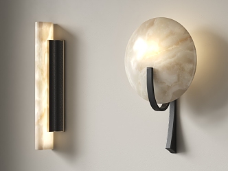 Nordic style wall lamp marble wall lamp long strip wall lamp modern marble wall lamp aisle wall lamp 3d model