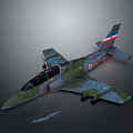 Military Aerospace Aircraft Model With Camouflage Paint And Cockpit Design