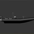 Black Inflatable Boat with Dual Engines Seats and Console as Water Transport Vehicle