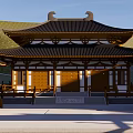 Chinese Temple Ancient Temple Architecture Mountain Architecture 3d model