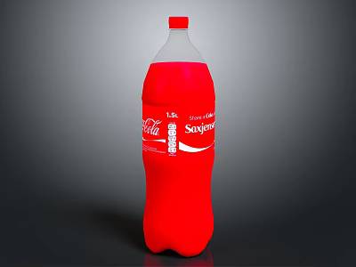 Coca Cola Red Super Size Large Bottle Refreshing Carbonated Beverage 3d model