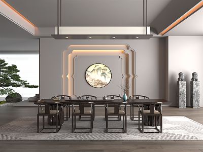 New Chinese Tea Room 3d model