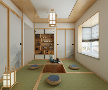 Japanese Tatami Bedroom 3d model