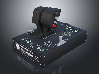 Modern aircraft joystick joystick control rod joystick 3d model