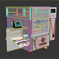 UNITECH Automated Industrial Equipment With White Body Transparent Cabinet Doors Blue Screen And Control Panel