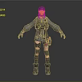 Tactical Woman In Dark Colored Outfit With Hat Gloves Boots And Waist Gear