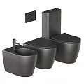 Modern Black And White Toilets With Sleek Design And Bathroom Fixtures