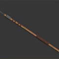 Traditional Handcrafted Axe With Wooden Handle And Polished Metal Blade