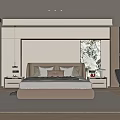 Modern Bedroom Interior Design With Upholstered Headboard Nightstands Wardrobe And Accent Chair