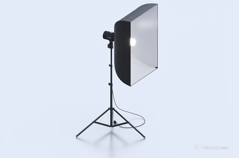 Professional Studio Photography Lighting With Softbox And Tripod Stand 3d model
