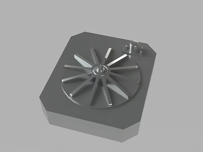 Durable Industrial Equipment Mechanical Component With Hexagonal Base And Radial Central Structure 3d model