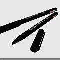 Black Fine Line Marker Pens Stationery For Daily Use With Smooth Writing And Cap