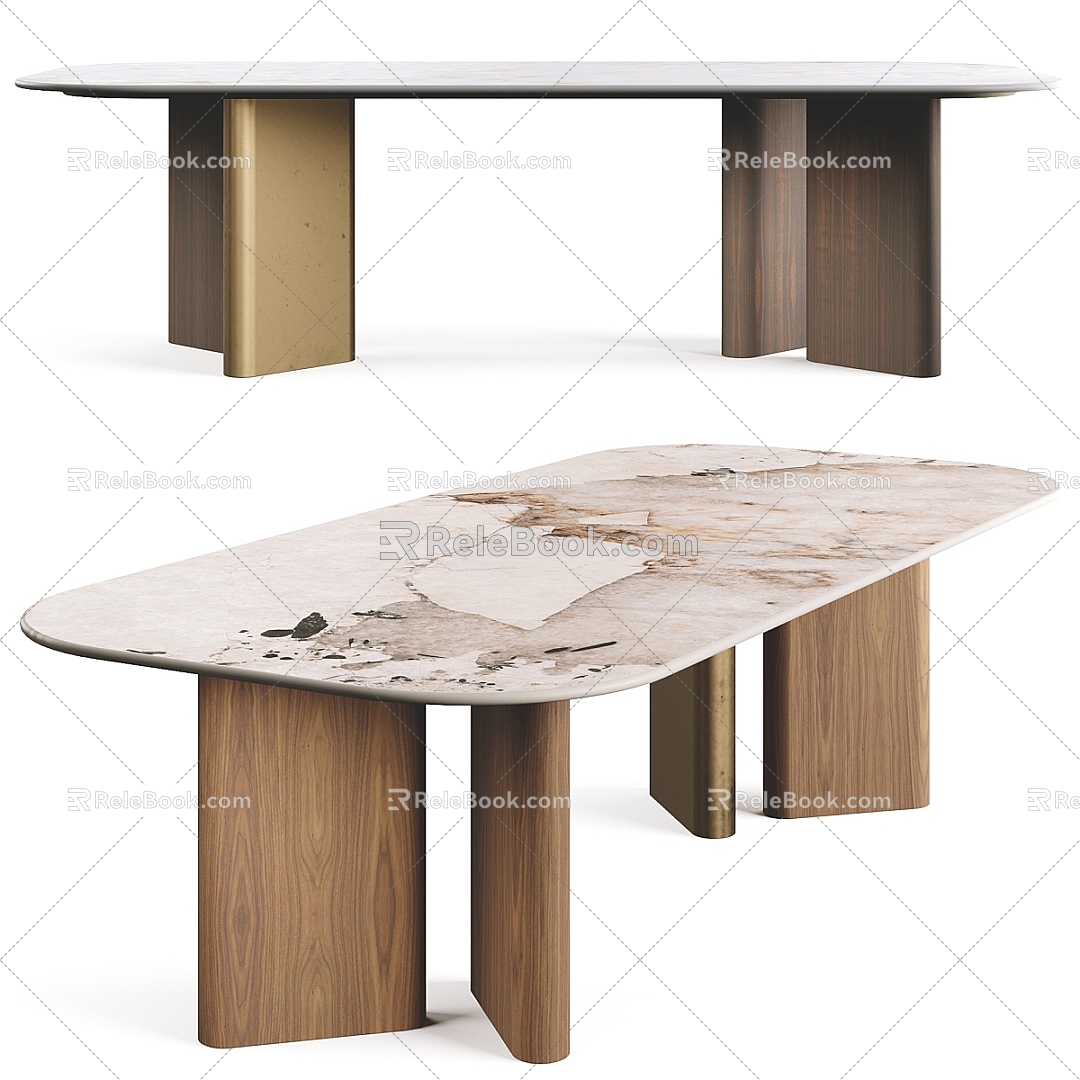 Marelli Onno Dining Table Rectangular Dining Table Minimalist Dining Table 3d model