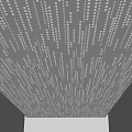 White Ceiling Sculpture With Dot Patterns Arranged In Linear Design