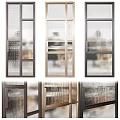 Modern glass partition 3d model