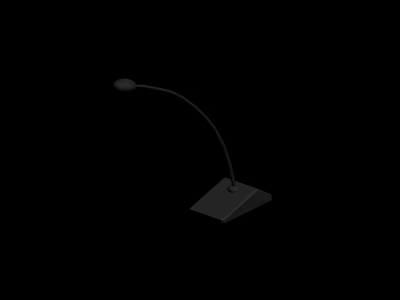 Professional Commercial Desktop Microphone With Flexible Arm And Stable Base 3d model