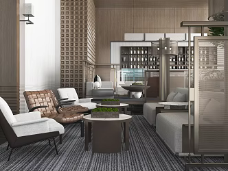 Light Luxury Rest Area Hotel Rest Area 3d model