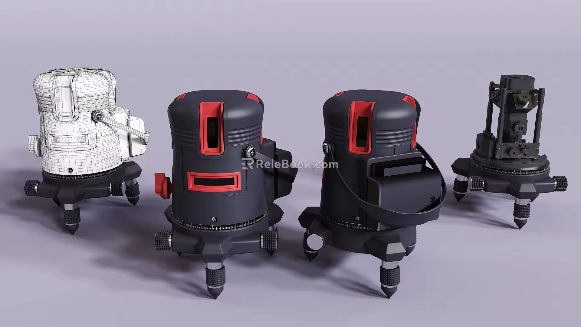 purplish red level 3d model