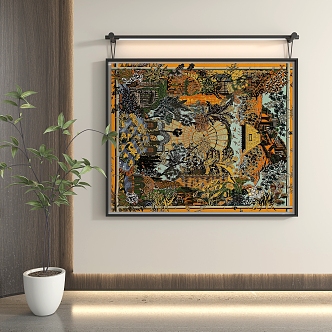 modern decorative painting 3d model