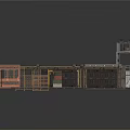 Industrial Mechanical Structure With Platform Railings Metal Frames And Gear Components