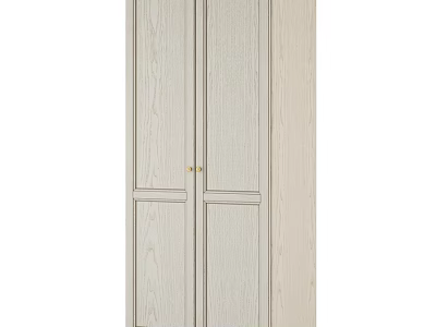 Modern Elegant Cabinet with Light Wood Finish and Golden Handles for Contemporary Home Decor 3d model
