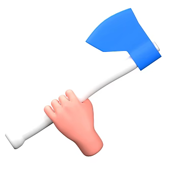 Modern Axe Cartoon Small Hand Animation Small Hand 3d model