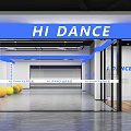 Book Art Featuring HI DANCE Studio Interior With Yellow Balls And Blue Lines