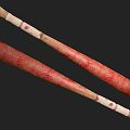Red Wooden Baseball Bats With Natural Textured Surface For Sports Training Use