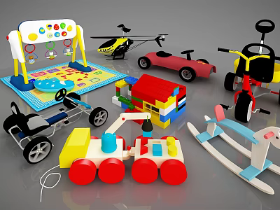 Modern toy car children's activity equipment 3d model